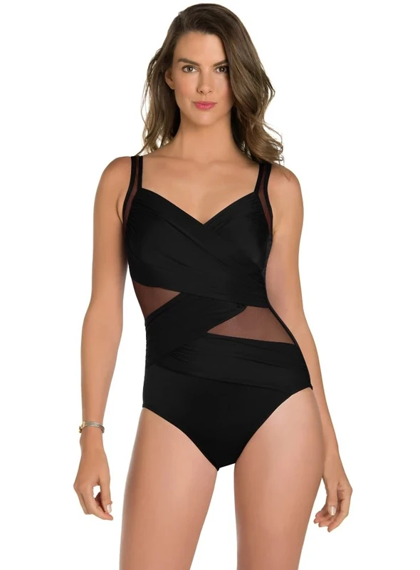 Miraclesuit 1 Piece Black Swimsuit Network Madero