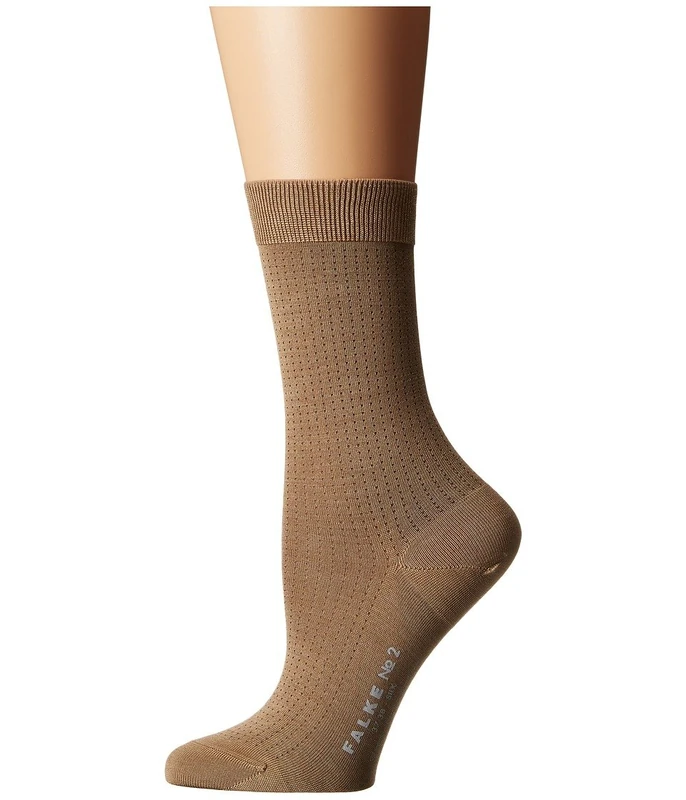 FALKE Women's No. 2 W So Silk Patterned 1 Pair Socks, Beige Brownie Melange 4170, 4-5