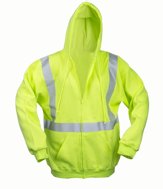 Bon 34-202 Hi Vis Zipped Hooded Jacket- X Large - Image 1