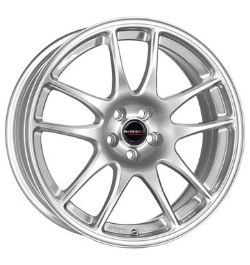 Borbet RS 6.5 x 15 ET 24 Bolt Circle 4 x 108 Hub Centering 65.1 RS 65524108465.1BS, Brilliant Silver