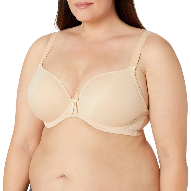 Elomi Women's Plus Size Bijou Underwire Banded Molded Bra, Beige (Sand), 44FF