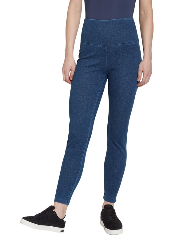 Lyssé Women's Legging데님 레깅스 布打底裤牛仔內搭褲legging Jeansטייץ ג'ינסبنطلون جينز ضيقleggings Aus Denim, Mid Wash, Large - Image 1