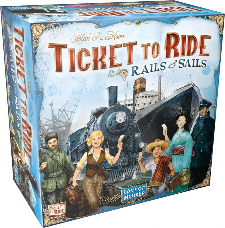 Days of Wonder | Ticket to Ride Rails and Sails | Board Game | Ages 10+ | 2-5 players | 60-120 Minutes Playing Time