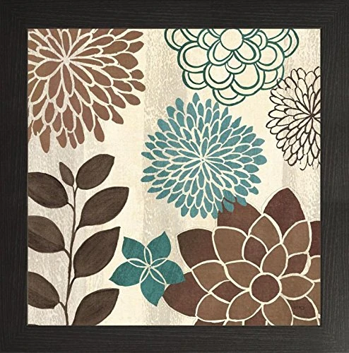 Frame Company Watson Range Abstract Garden Blue I by Veronique Charron, Photo Frame - 60 x 60 cm, Black