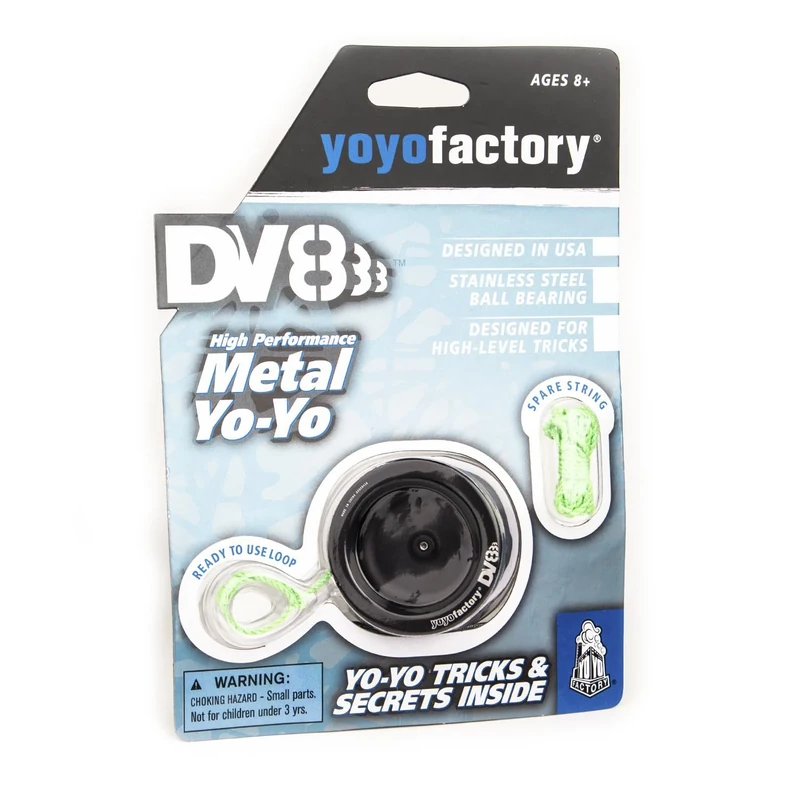 YoYo Factory DV888 Metal Yo Yo – Trick YoYo for DNA | Responsive Professional Style Yoyo Kids, Teens & Adults - Black