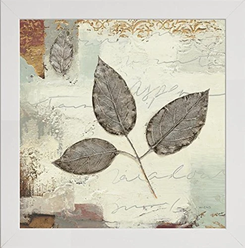 Frame Company Watson Range Silver Leaves II by James Weins, Photo Frame - 60 x 60 cm, White