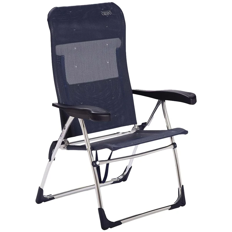 Crespo AL/206-M-41 Folding Beach Chair Aluminium and Multi-Fibre with High Seat