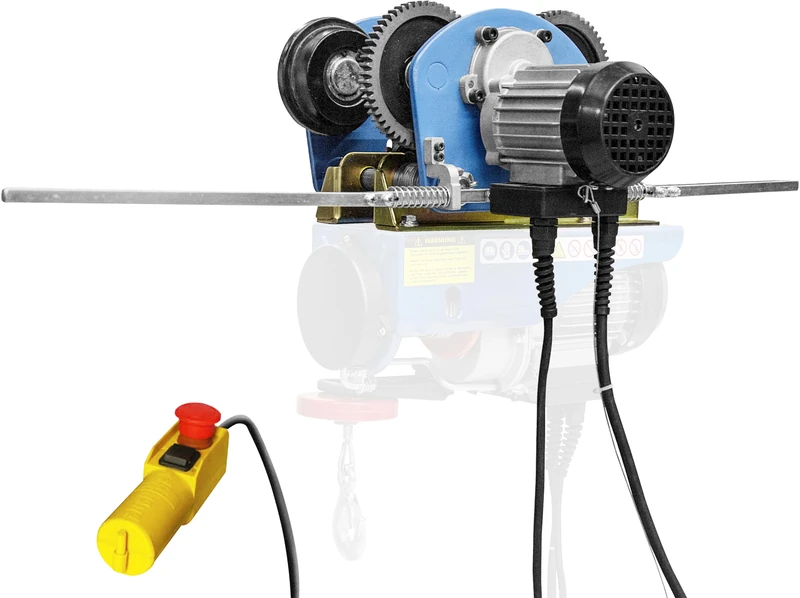 Güde 1717 GLK 1000 Trolley (230 V, 200 W Motor Power, 1000 kg Max. Weight Load, 5 m Operating Cable Length, End Shut-Off in Both Directions, Holder for Pulleys and Chain Bottle Hoists)