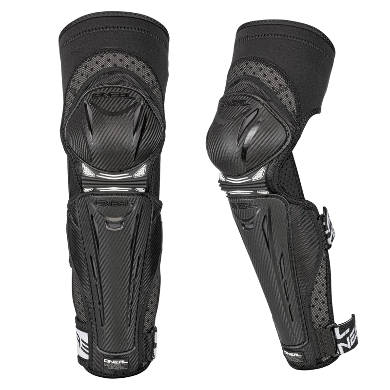O'NEAL Knee Protector & Shin Guards I BMX MTB Downhill I Lightweight, Comfortable Knee & Shin Protectors I Park FR Carbon Knee Guard V.17 | Black White | Size S