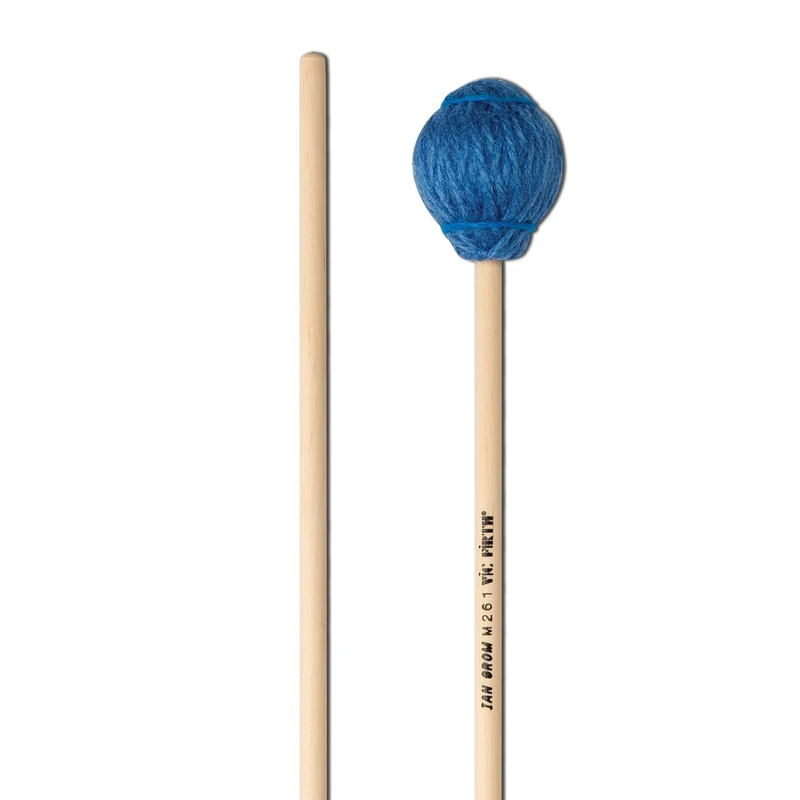 Vic FIrth - Corpsmaster® Signature Series Marimba Mallets - M261 - Ian Grom - Yarn - Medium - Blue