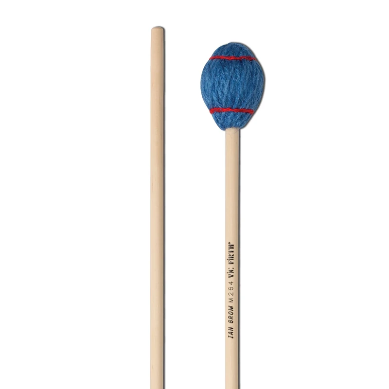 Vic FIrth - Corpsmaster® Signature Series Marimba Mallets - M264 - Ian Grom - Yarn - Hard - Red/Blue