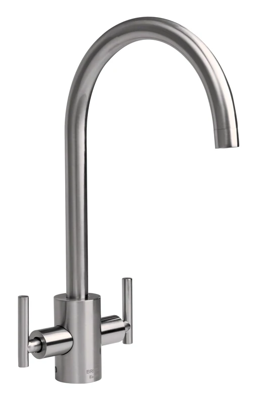 Bristan Artisan Kitchen Tap - Two Lever EasyFit Brushed Nickel Kitchen Sink tap, AR SNK EF BN