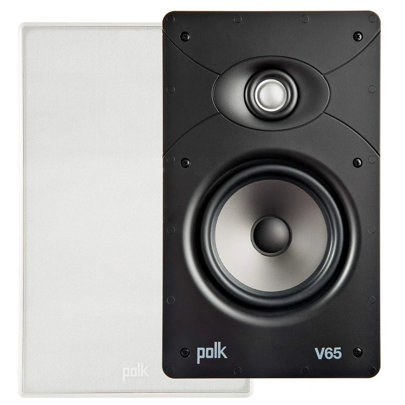 Polk Audio V 65 High Performance Rectangular Recessed Speaker - White