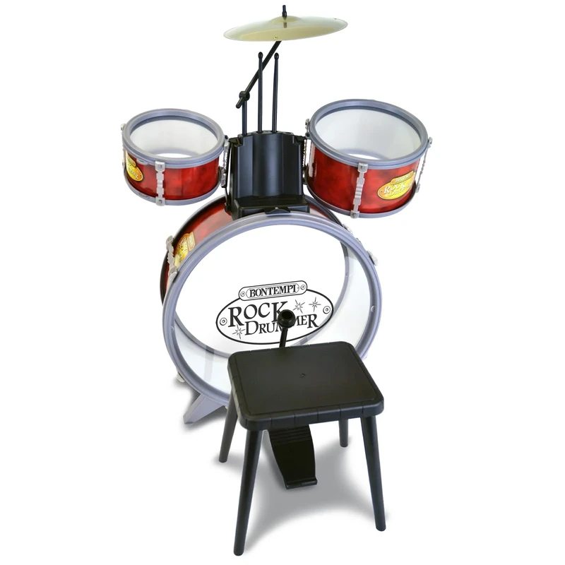 Bontempi 51 4504 Drum Set with Stool (4-Piece)