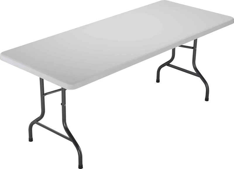 Office Hippo Occasional Table with Folding Legs - White
