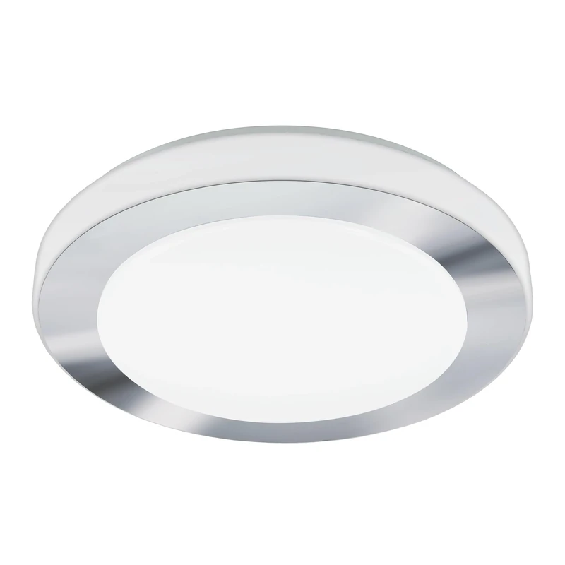 Eglo Carpi 95283 LED Ceiling Light White Chrome/White IP44 | Includes Light Bulbs: Change Module 16 W 1500 lm Warm White Chrome