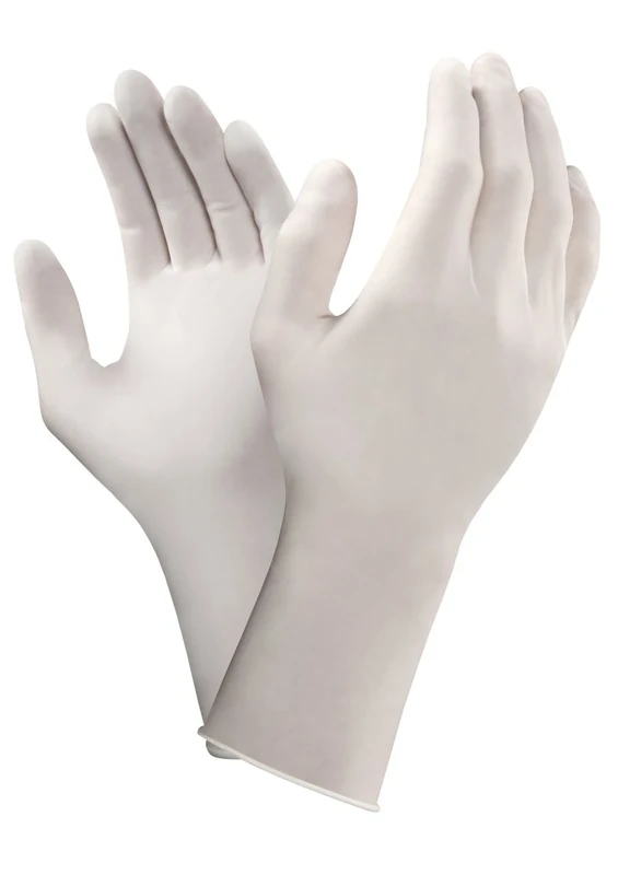 Ansell TouchNTuff 83-500 Polyisoprene Gloves, Food Processing, White, Size 7 (200 Pairs)