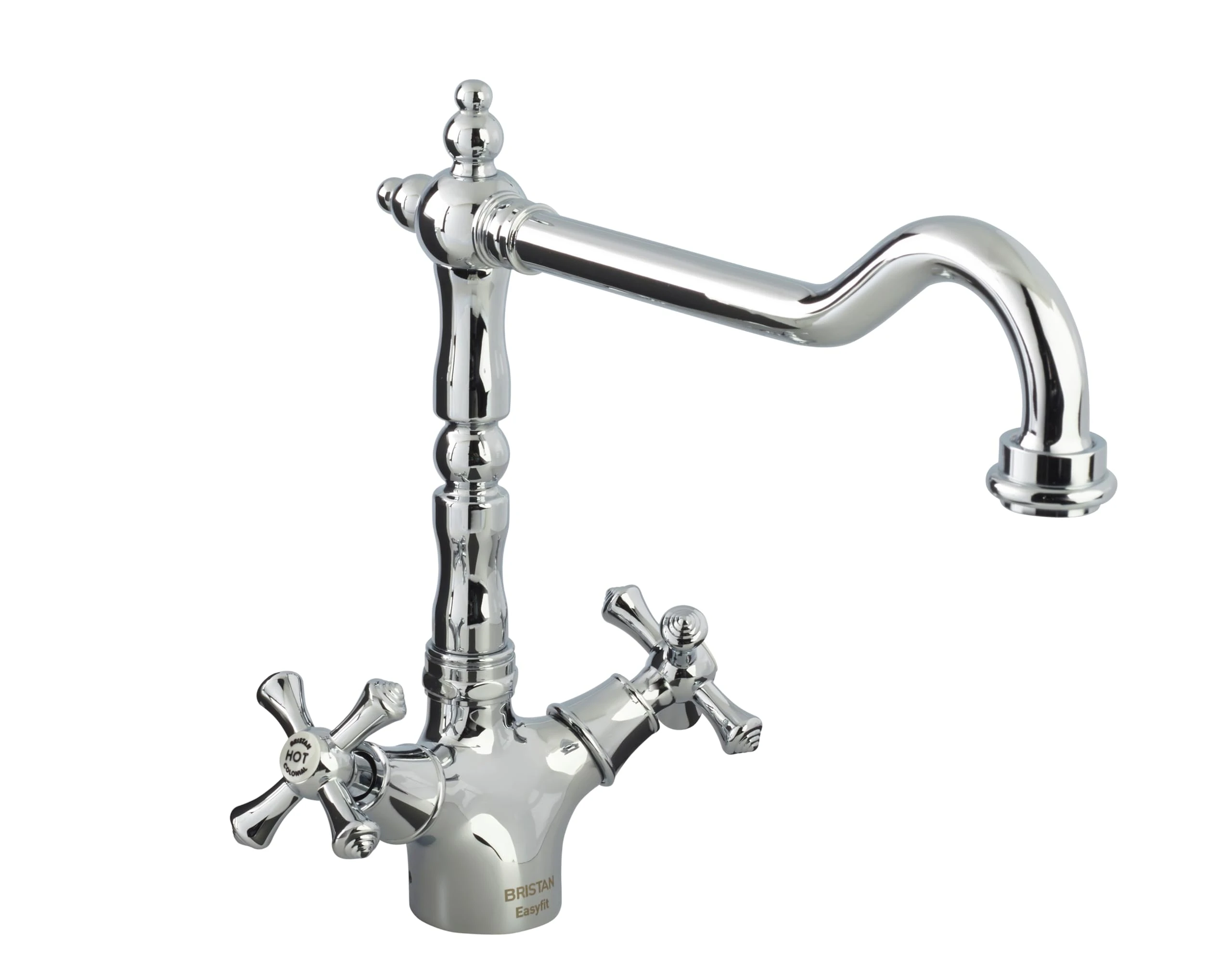Bristan K SNK EF C Colonial Easyfit Kitchen Sink Mixer Tap with Swivel Spout, Chrome