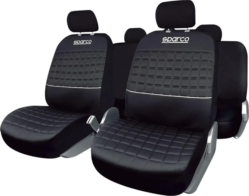 SPARCO SPC1042SV Seat Cover Sets, Model: Lazio, Gray, Grey