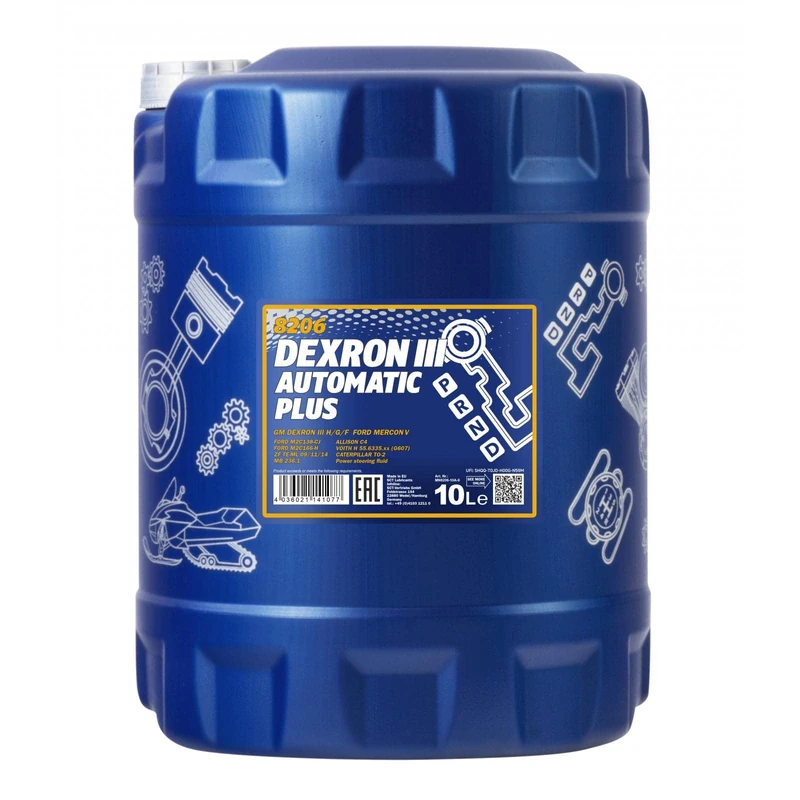 Mannol 10 Litres Automatic Plus ATF Dexron III Transmission Fluid ALLISON C4 Universal All Season Synthetic Based