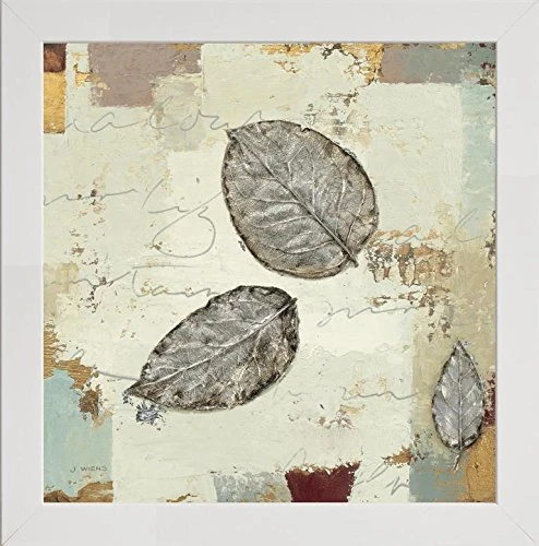 Frame Company Watson Range Silver Leaves IV by Mark Wiens, Frame - 60 x 60 cm, White
