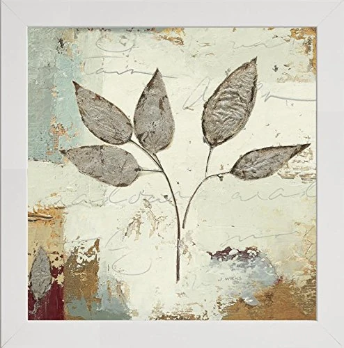 Frame Company Watson Range Silver Leaves III by Mark Wiens, Frame - 60 x 60 cm, White