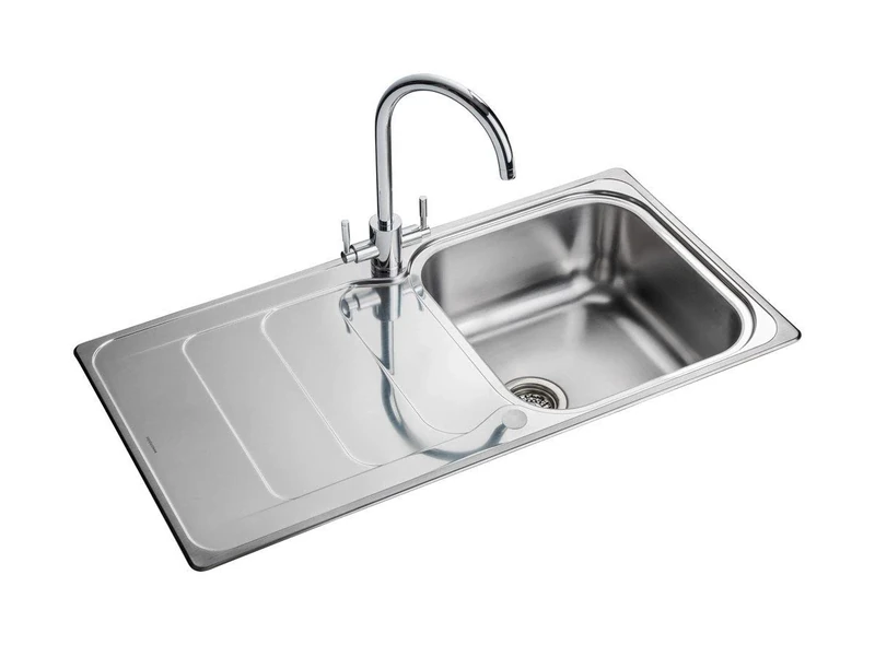 Rangemaster Houston HS9851 985 x 508mm 1.0 Bowl Stainless Steel Kitchen Sink with Wastes