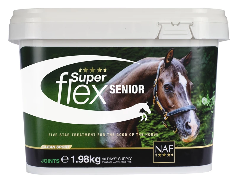 NAF Five Star Superflex Senior 1.98kg – Advanced Joint Support Supplement for Older & Hard Working Horses – High-Strength Glucosamine, MSM, Chondroitin & Omega-3 – Promotes Mobility & Flexibility