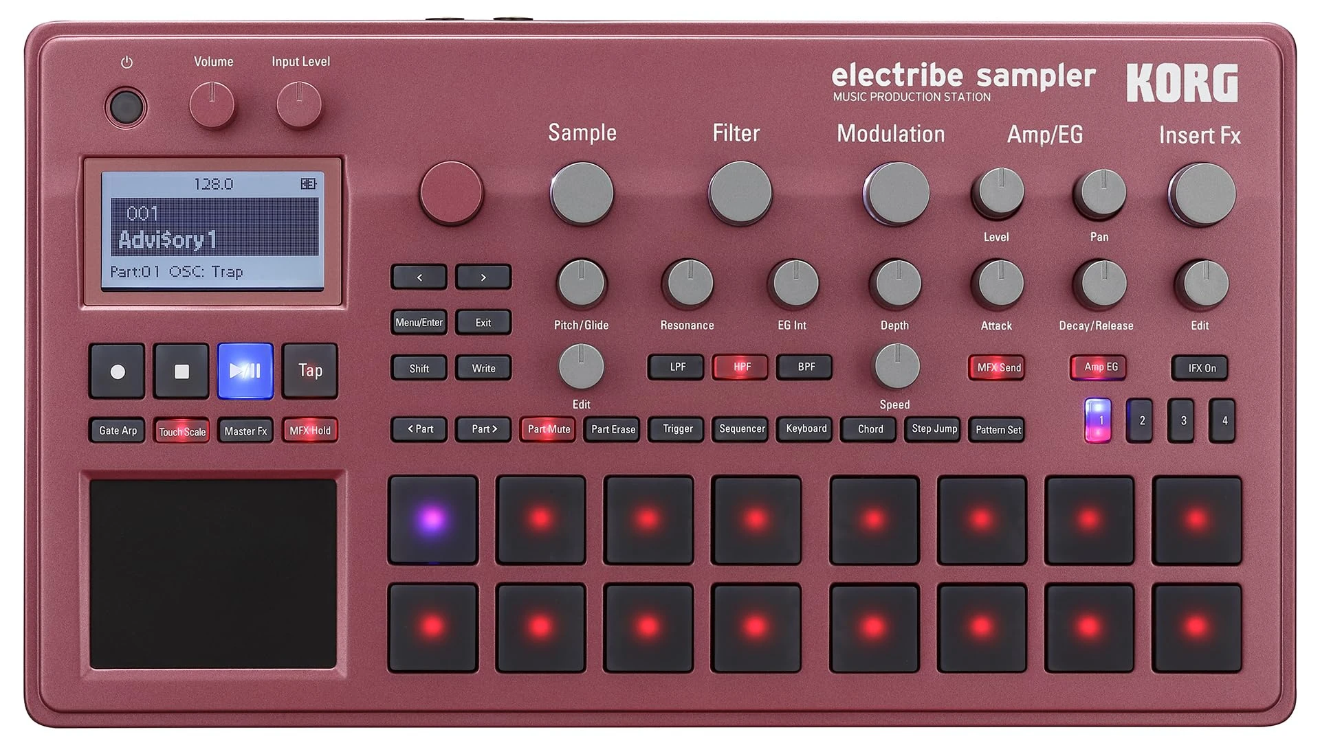 Korg - ESX2-RD Electribe Sampler Music Production Station - Red