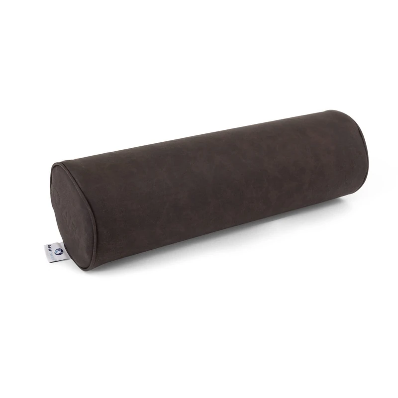 AFH Quality Neck and Knee Roll Approx. 50 x 15 cm Faux Leather Cover (Anthracite Brown) - Image 1