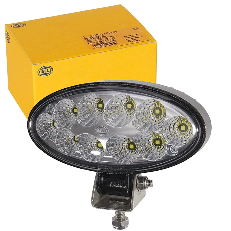 HELLA 1GB 996 486-011 LED-Worklight - Oval 90 Gen. II - 12/24V - 5000lm - Bolted/mounting - Swivelling Mounting Bracket - Long-range illumination - Plug: DEUTSCH plug