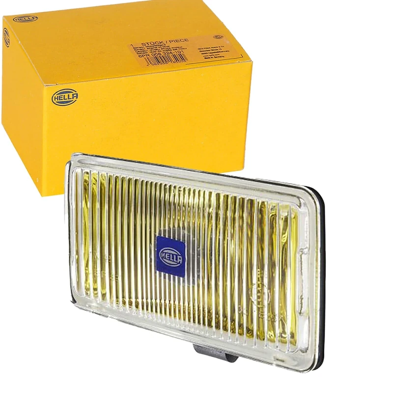HELLA 1NB 005 860-221 Halogen-Front Fog Light - Comet 450 - 12V - rectangular - mounting - Yellow diffusing lens - Lens Colour: Yellow - right/left