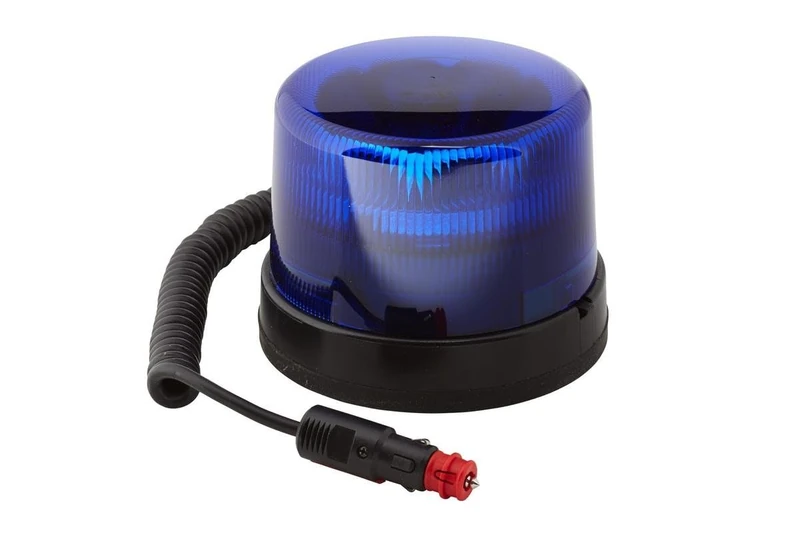 HELLA 2XD 012 972-121 LED-Strobe-type Beacon - KL 7000 - 12/24V - Blue - Magnet Mount - Cable: 600mm - Plug: DIN ISO 4165