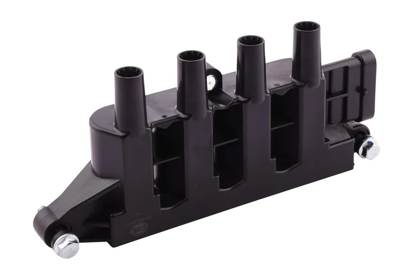 HELLA 5DA 358 000-271 Ignition Coil - 12V - 6-pin connector - Block Ignition Coil - Bolted