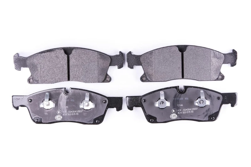 HELLA 8DB 355 019-701 Brake pad set - prepared for wear indicator - T2146 - for e.g. BRABUS / MERCEDES-BENZ