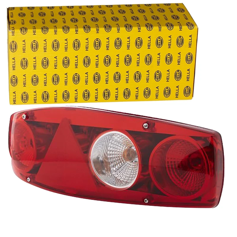HELLA 2VA 341 419-011 Rearlight - Caraluna II - Bulb - 12V - Fitting/Bolted - Lens Colour: Red - Plug: Blade Terminal - left - Quantity: 1