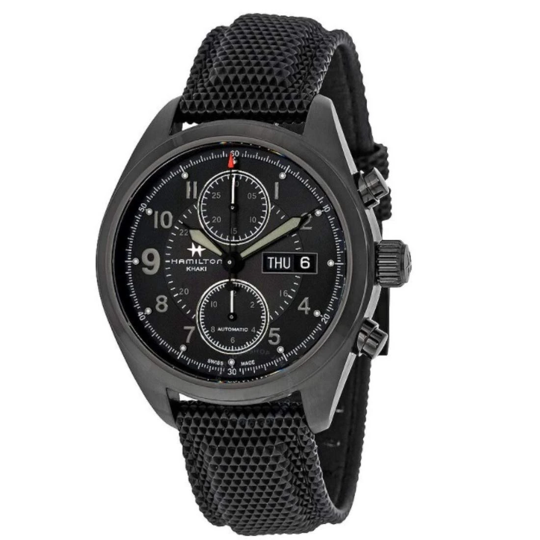Hamilton Hamilton Khaki Field Auto Chrono Men 'S Watch – h71626735 Leather Bracelet – h71626735