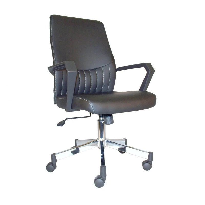 Alphason,AOC3122-BLK,Brooklyn Black Designer faux leather Low Back chair,Black Designer faux