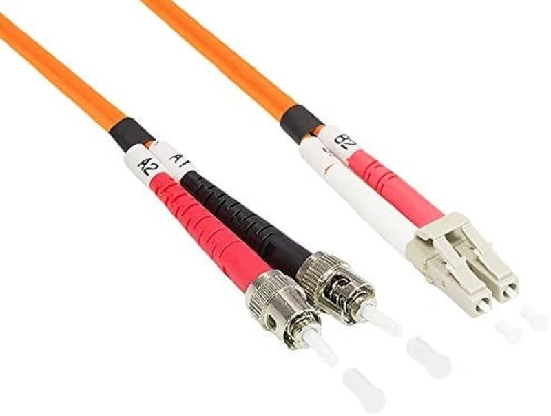 Good Connections LWL Duplex Patch Cable LC to SC Multimode 50/125 Inch Fibre Optic OM4 - Violett/Pink 30 m