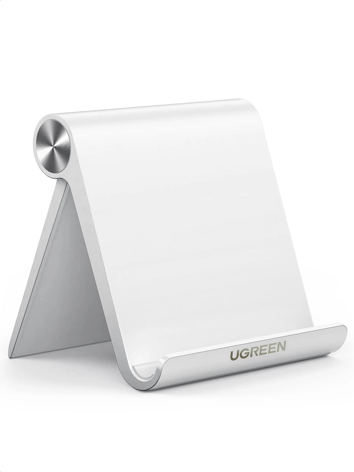 UGREEN iPad Stand Tablet Desk Holder Foldable Adjustable Portable Travel Mount Video Call Compatible with iPad Pro 13 2024 12.9 11/Air/Mini/10th 10.9,iPhone 17 16,Galaxy Tab S11 A9+,Surface Pro(White)