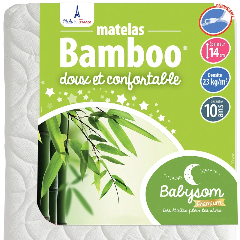 Babysom Bamboo Mattress - 14cm Soft & Natural Baby Mattress