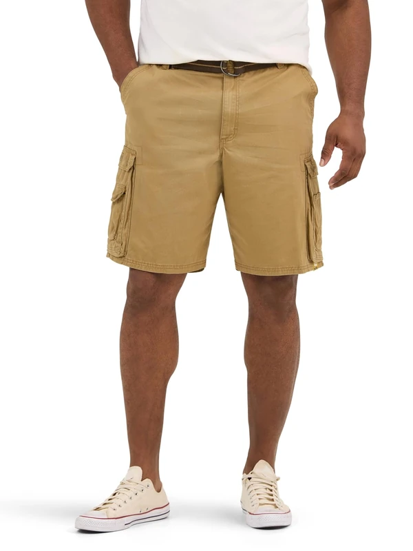 Lee Men's Dungarees New Belted Wyoming Cargo Short, Bourbon, 34