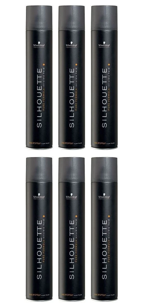 Schwarzkopf Professional Silhouette Superhold Hairspray, 1 Pack (6 x 750 ml)