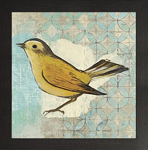 Frame Company Watson Range Wilsons Warbler II by Kathrine Lovell, Frame - 60 x 60 cm, Black