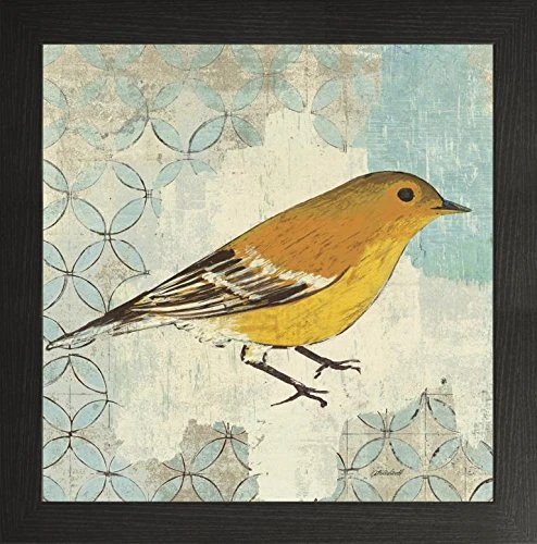 Frame Company Watson Range Pine Warbler by Kathrine Lovell, Frame - 60 x 60 cm, Black