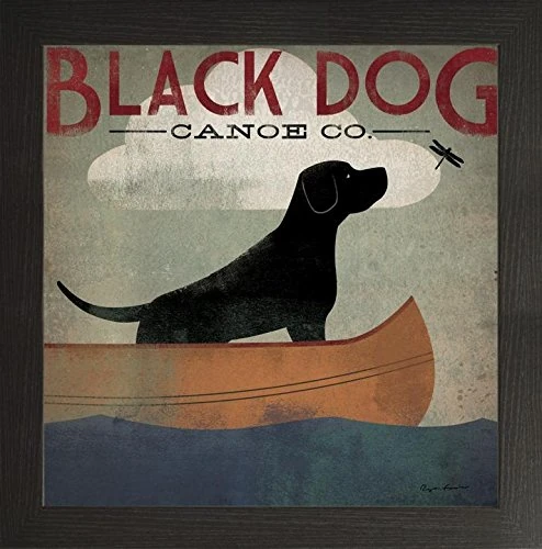 Frame Company Watson Range Dog Canoe by Ryan Fowler, Frame - 60 x 60 cm, Black