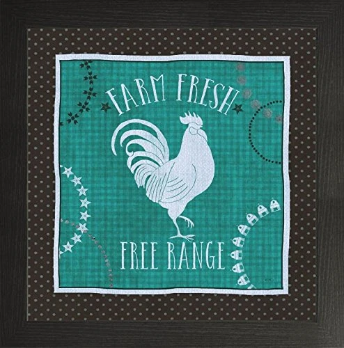 Frame Company Watson Range Little Red Farm I with by Veronique Charron Teal, Frame - 60 x 60 cm, Black