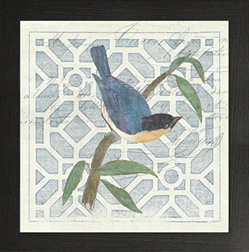 Frame Company Watson Range Monument Etching Tile I Blue Bird by Wild Apple Portfolio, Frame - 60 x 60 cm, Black