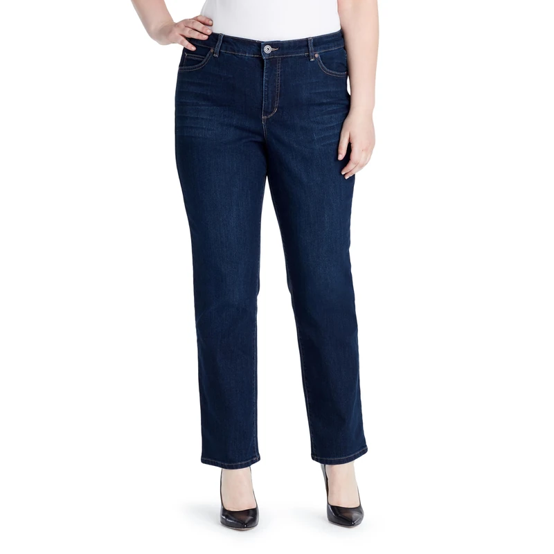 Bandolino Women's Mandie Signature Fit 5 High Rise Jean Plus Size, Greenwich, 24 Short