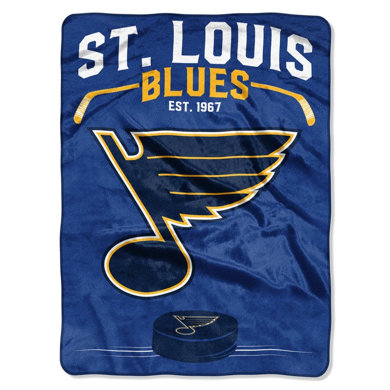 Northwest NHL St. Louis Blues Unisex-Adult Raschel Throw Blanket, 60" x 80", Inspired